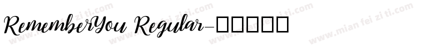 RememberYou Regular字体转换